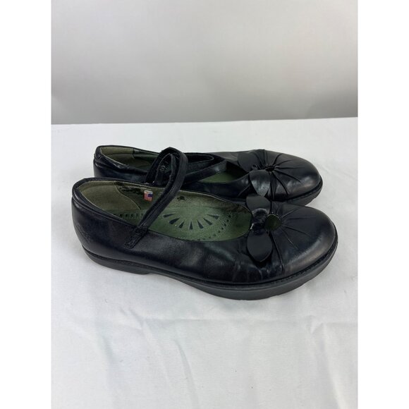 Earth Able Black Leather Mary Jane Flats With Bow Sz 9 B - Picture 1 of 7